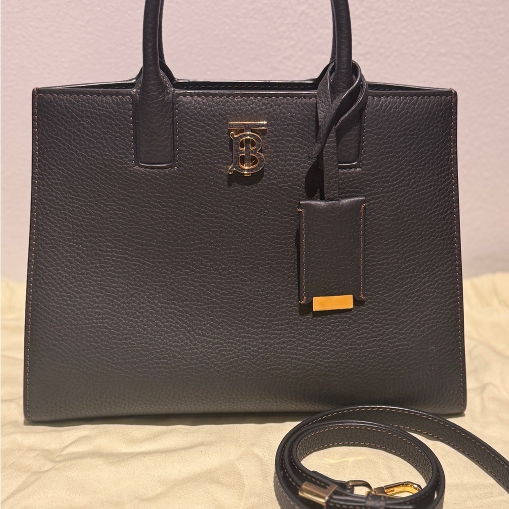 Black Burberry Mini Frances Leather Handbag